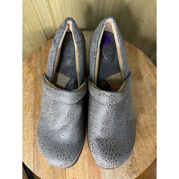 BOC Born Shoes Peggy Gray Pebble Slip On Wedge Clogs Womens 8.5 NEW - Picture 3 of 12